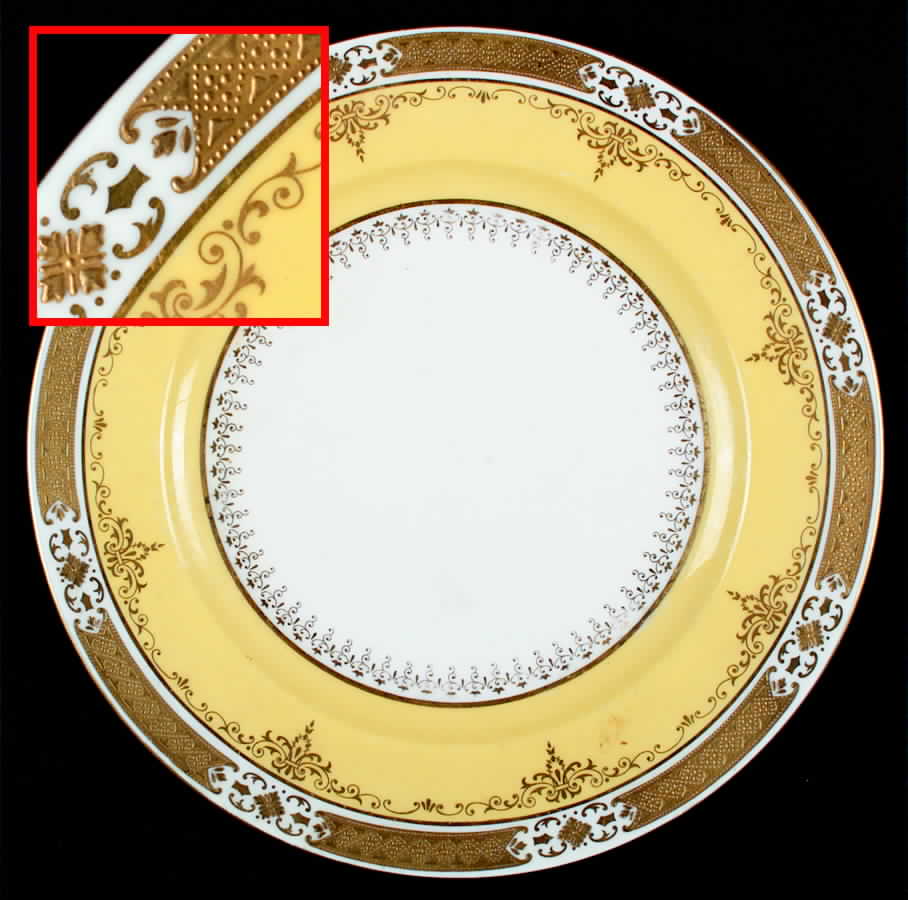 Z5208 Yellow Dinner Plate by Coalport-1