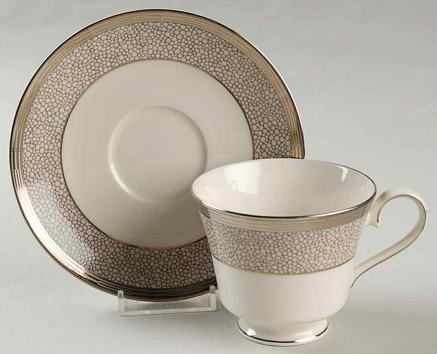 Bridgeton Cream Footed Cup & Saucer Set by Charter Club-1