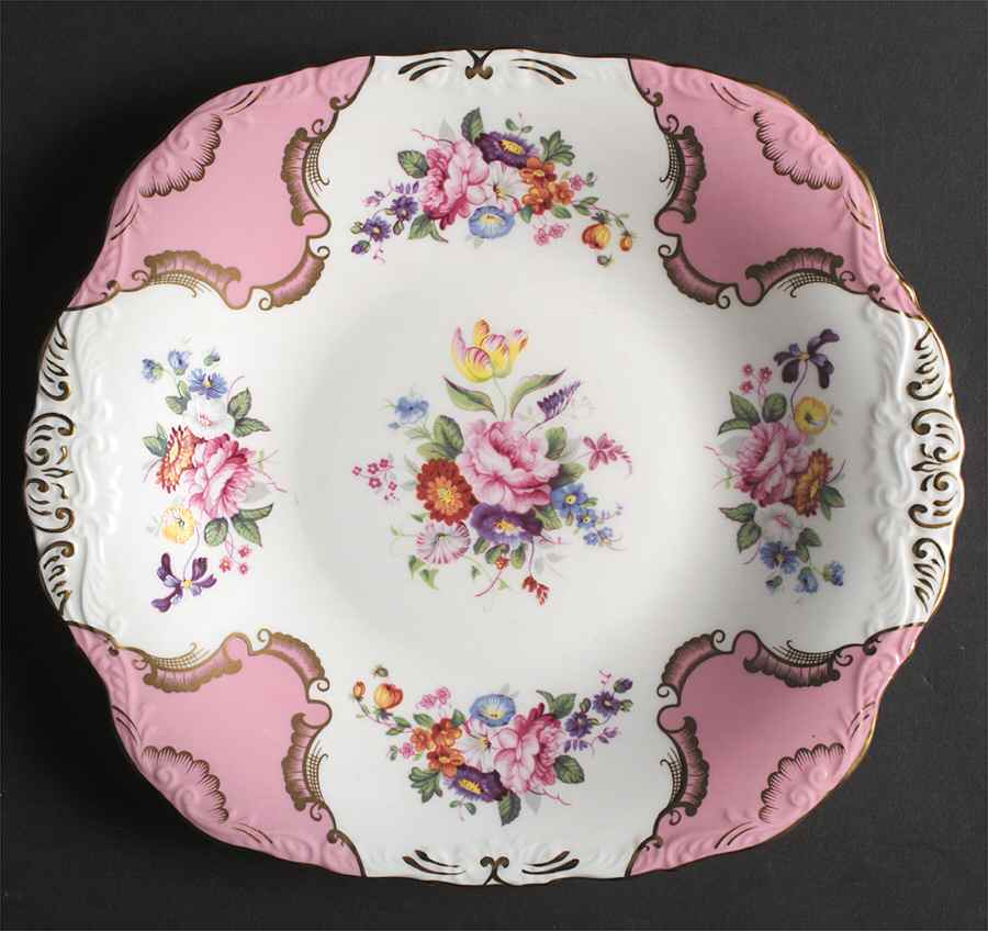 Rosemary Square Handled Cake Plate by Coalport-1