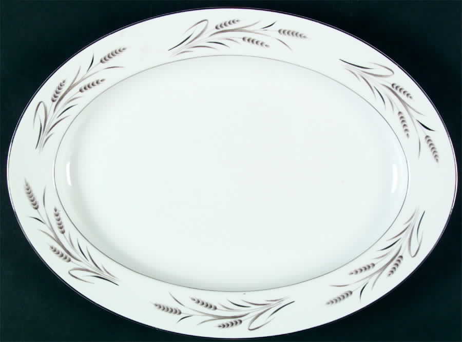 Sterling Wheat 13" Oval Serving Platter by Crest Wood-1