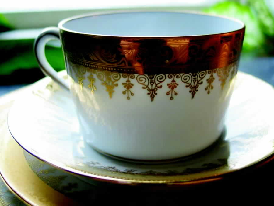 CHF883 Flat Cup & Saucer Set by Charles Field Haviland-1