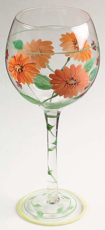 Floral Tapestry 14 Oz Glassware Goblet Wine by Certified International-1