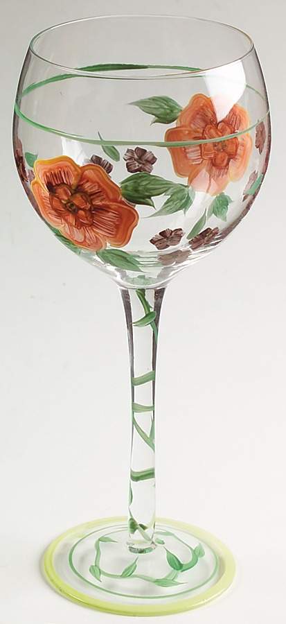 Floral Tapestry 14 Oz Glassware Goblet Wine by Certified International-1