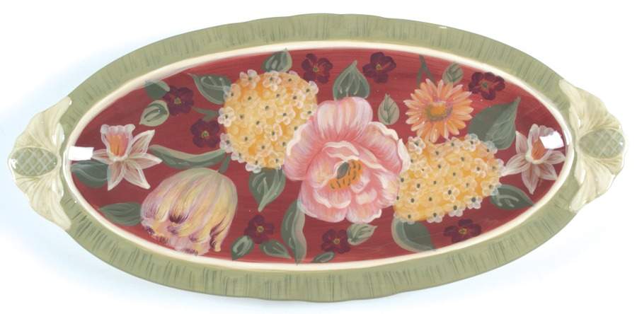 Floral Tapestry 20" Fish Platter by Certified International-1