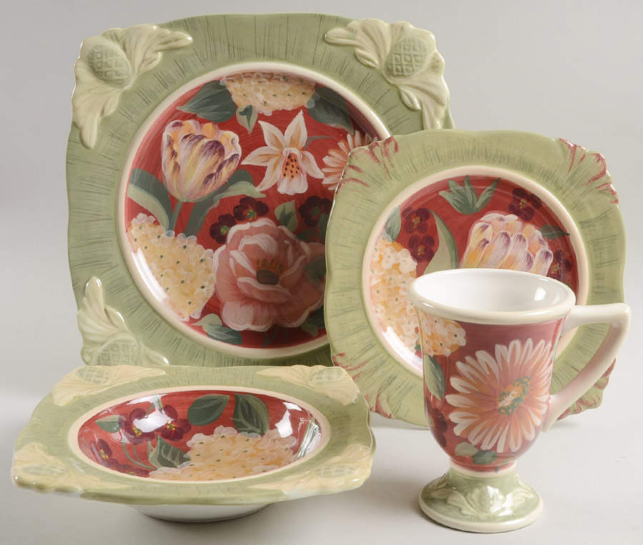 Floral Tapestry 4 Piece Place Setting by Certified International-1