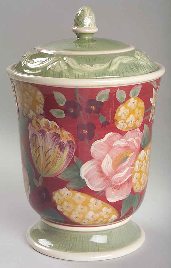 Floral Tapestry Large Canister & Lid by Certified International-1