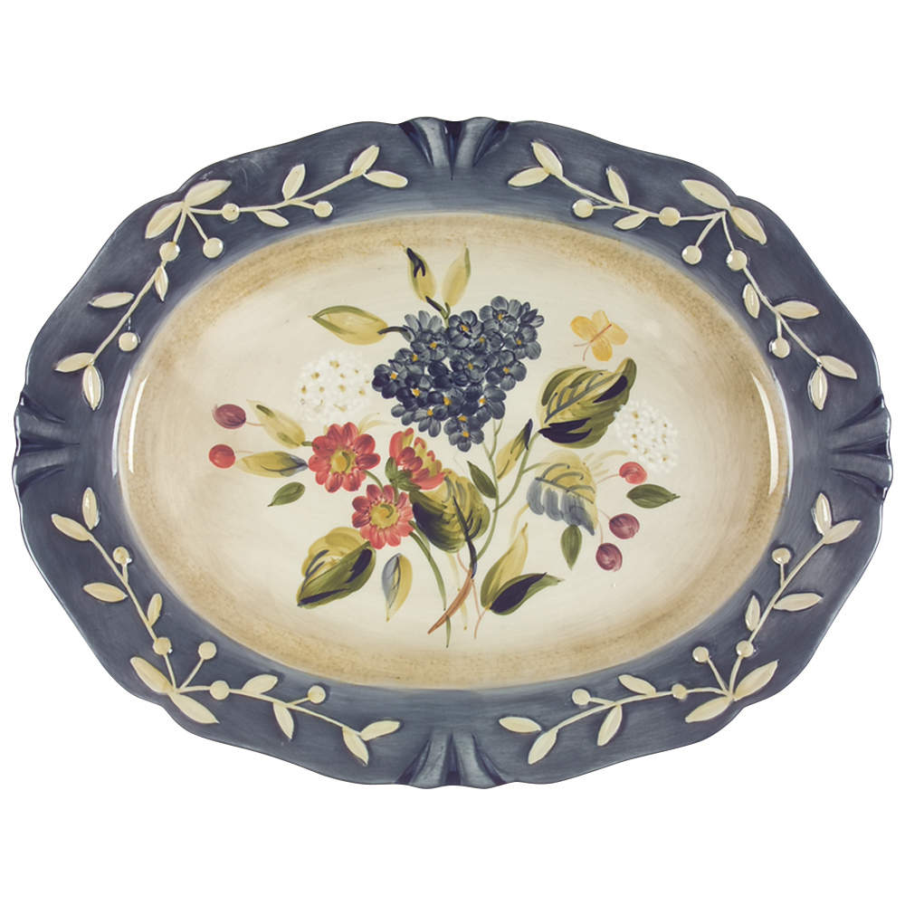 Flora 19" Oval Serving Platter by Certified International-1
