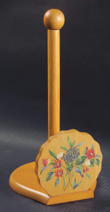 Flora Wood Paper Towel Holder by Certified International-1