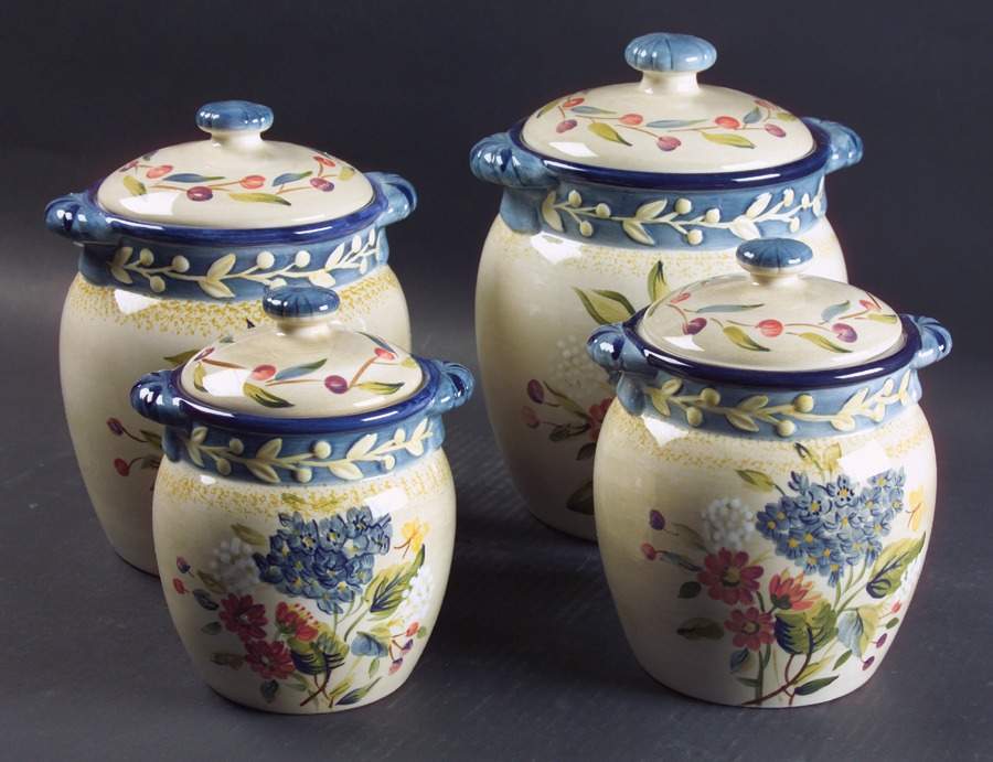 Flora (4 Piece) Canister Set (Box Set) by Certified International-1