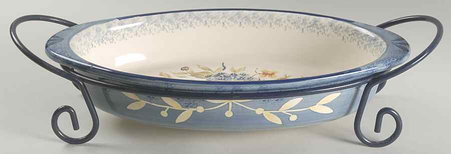 Flora Oval Baker with Metal Stand by Certified International-1