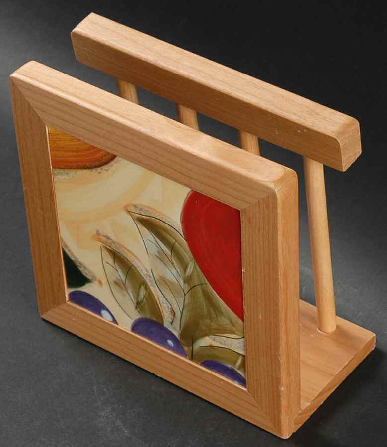 Flora 6 1/8" Natural Wood Napkin Holder  HC by Certified International-1