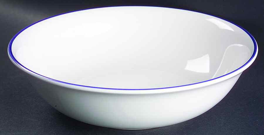 Concentrics Blue 9" Round Vegetable Bowl by The Cellar (China)-1