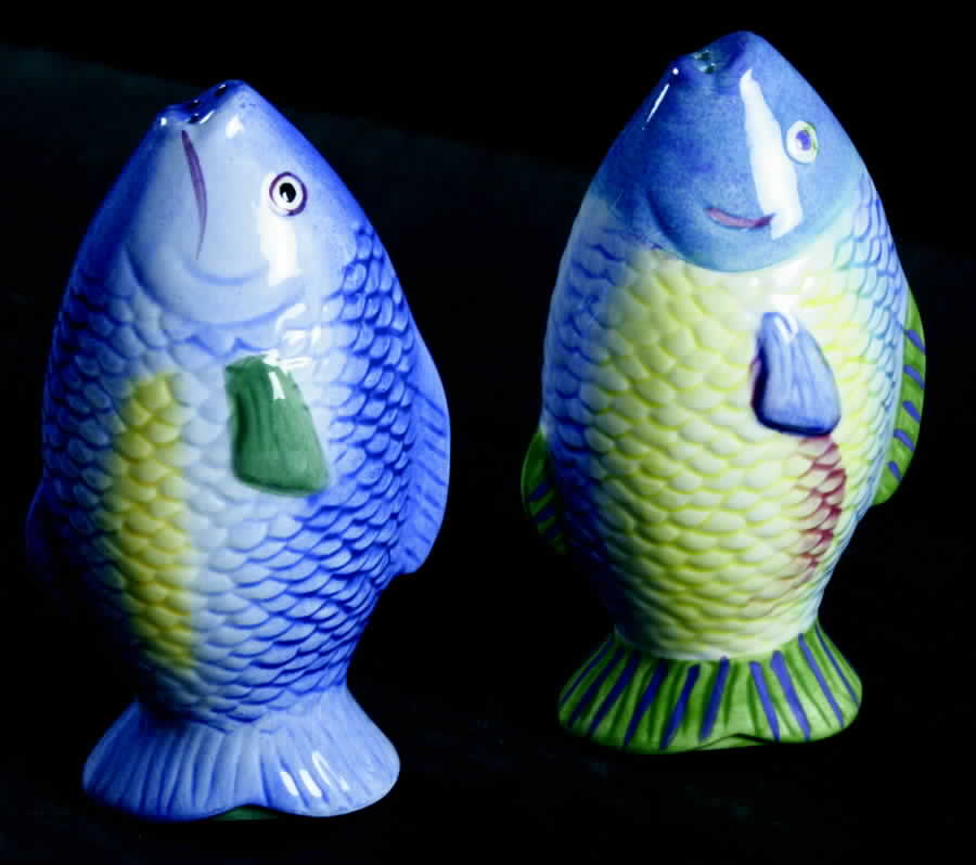 Provence Fish Figural Salt & Pepper Set by Certified International-1