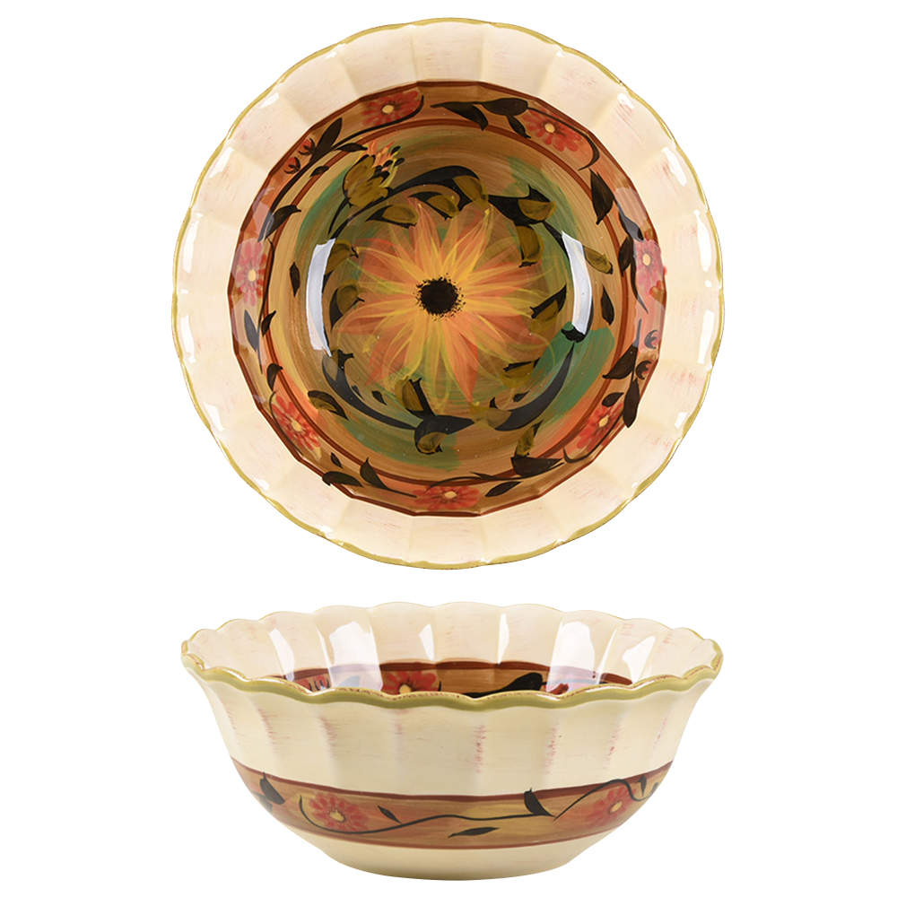 Sunflower (Scalloped Edge) Coupe Soup Bowl by Certified International-1