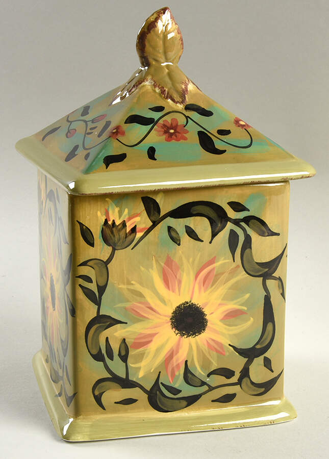Sunflower (Scalloped Edge) Medium Canister & Lid by Certified International-1