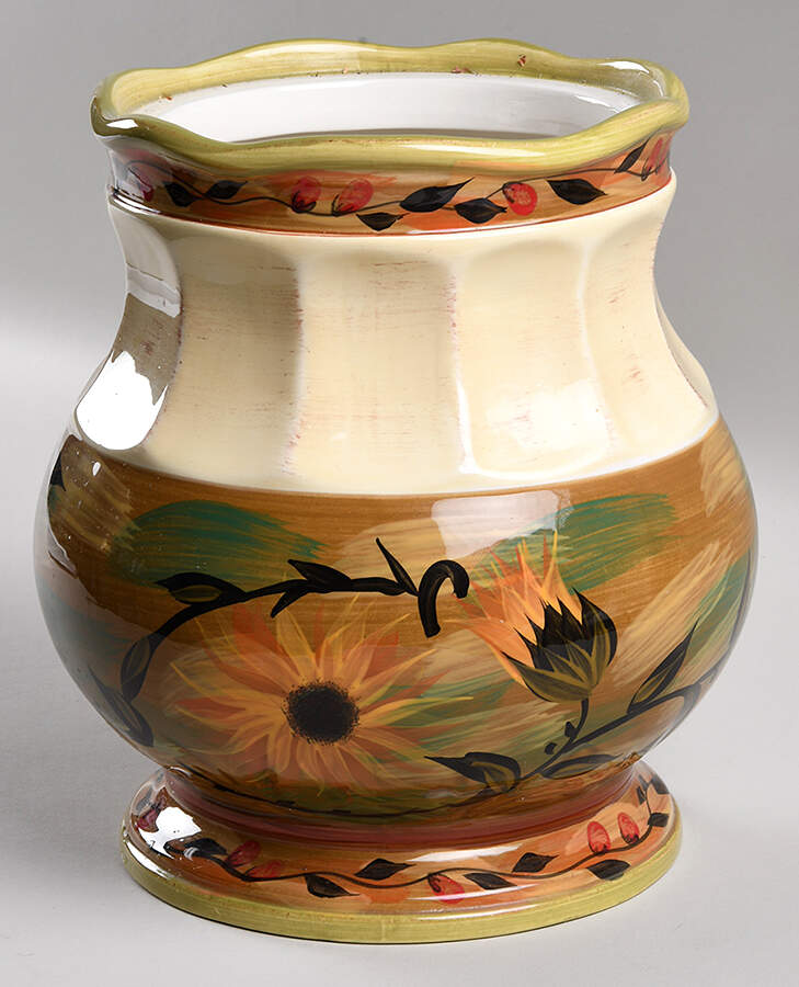 Sunflower (Scalloped Edge) Extra Large Canister No Lid by Certified International-1