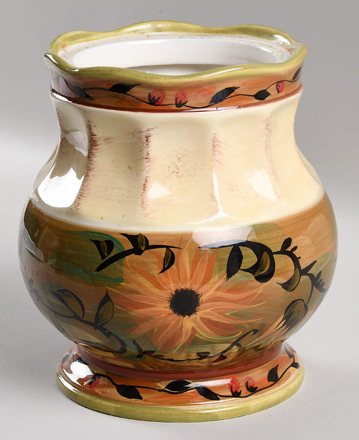 Sunflower (Scalloped Edge) Large Canister No Lid by Certified International-1