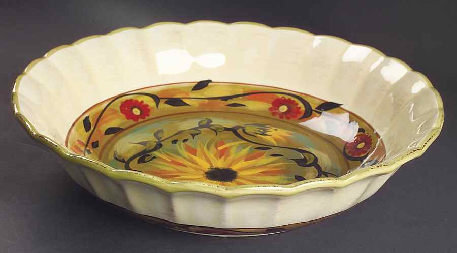Sunflower (Scalloped Edge) 13" Pasta Serving Bowl by Certified International-1