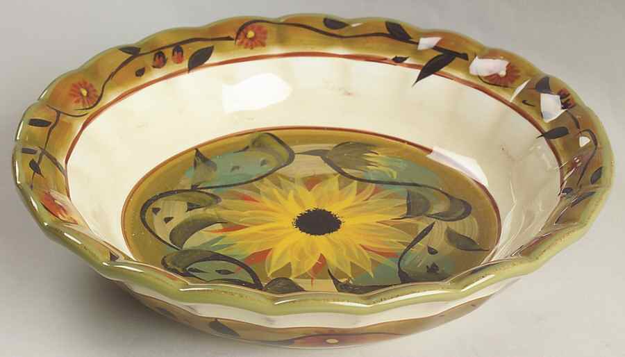 Sunflower (Scalloped Edge) 9" Individual Pasta Bowl by Certified International-1