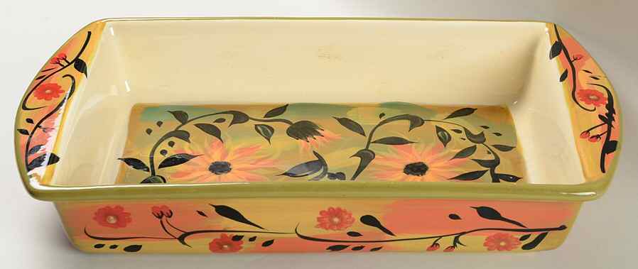 Sunflower (Scalloped Edge) 17" Rectangular Baker by Certified International-1