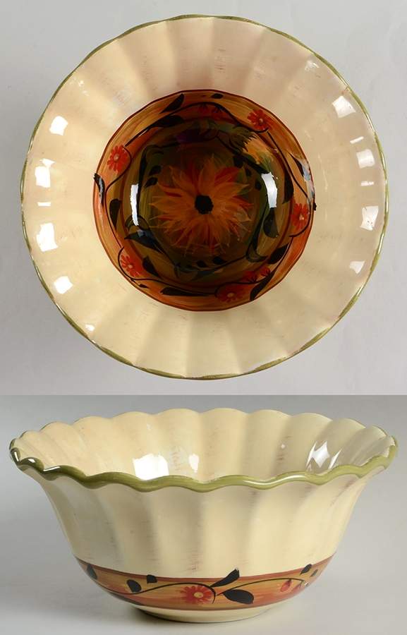 Sunflower (Scalloped Edge) 9" Mixing Bowl by Certified International-1