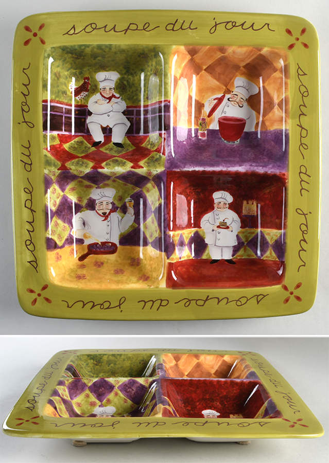Chef Collection Divided 4-Part Square Platter by Certified International-1