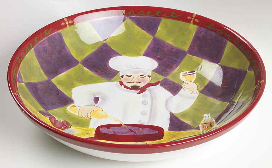 Chef Collection 13" Pasta Serving Bowl by Certified International-1