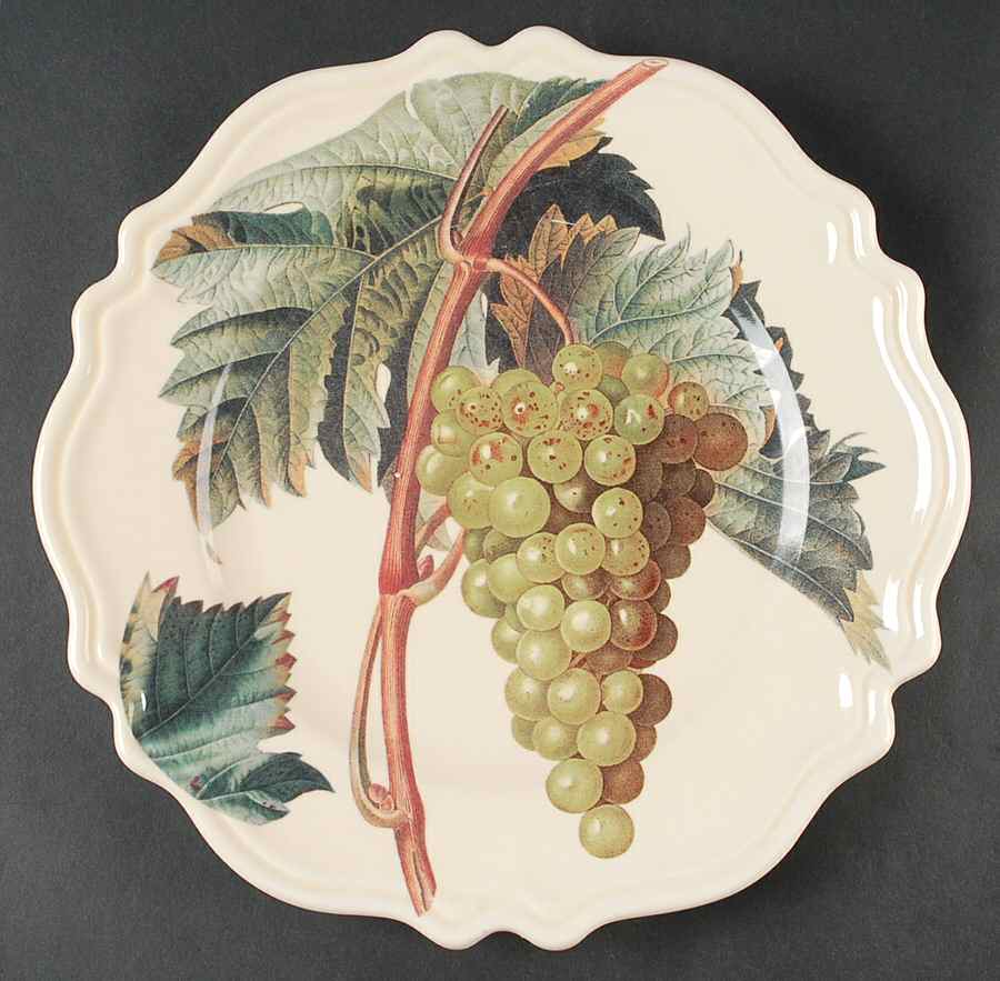 Vintage Grapes Service Plate (Charger) by Certified International-1