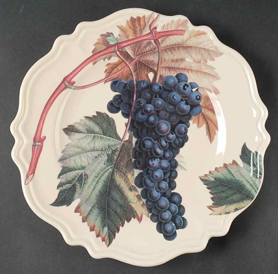Vintage Grapes Service Plate (Charger) by Certified International-1