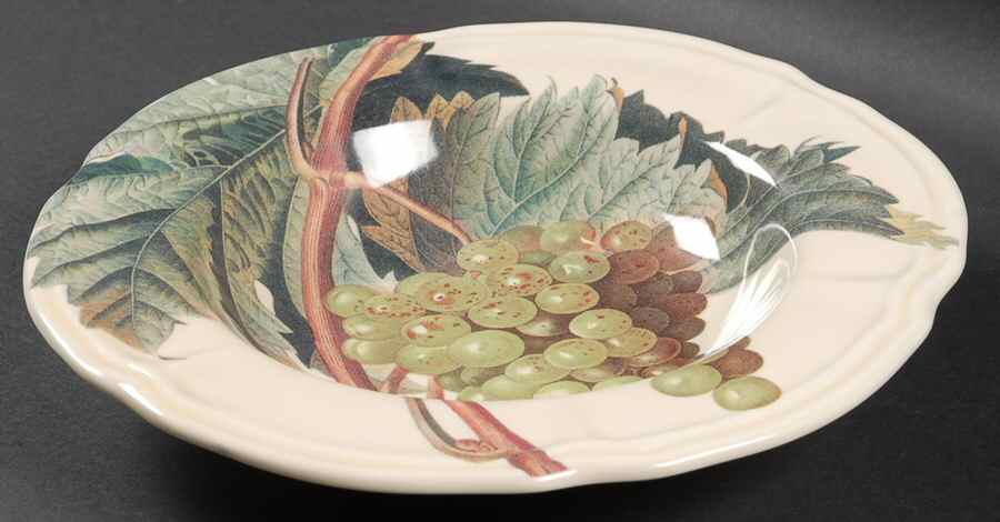 Vintage Grapes Rim Soup Bowl by Certified International-1
