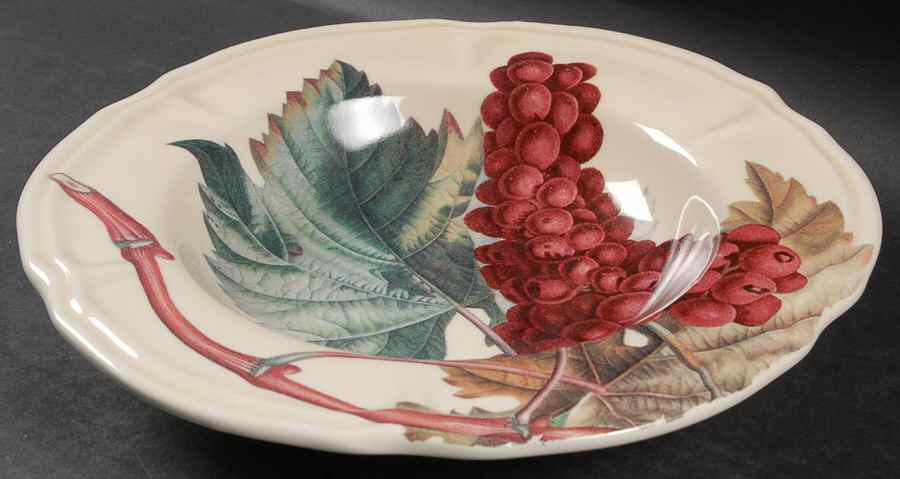 Vintage Grapes Rim Soup Bowl by Certified International-1