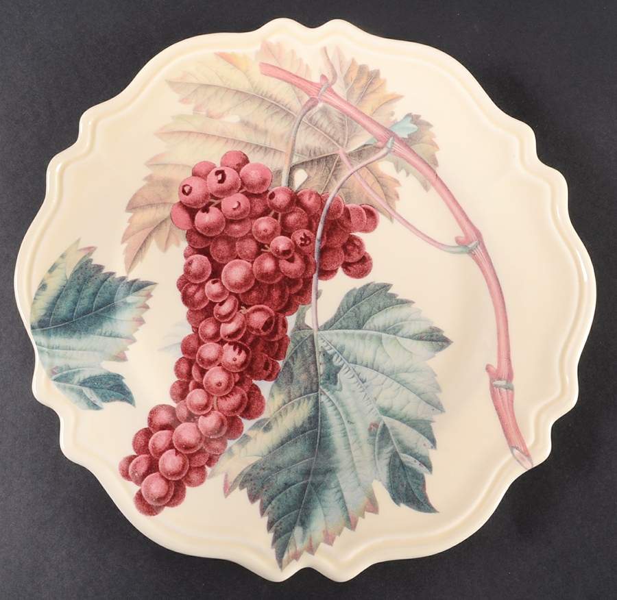 Vintage Grapes Service Plate (Charger) by Certified International-1