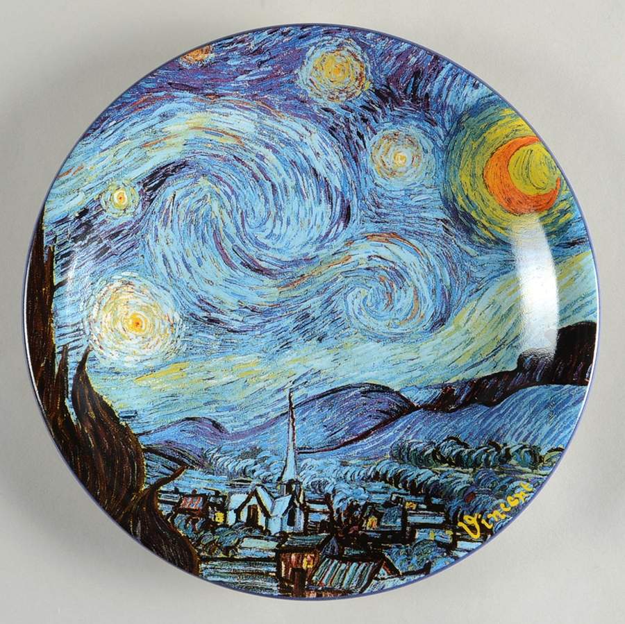 Van Gogh Starry Night Salad/Dessert Plate by Certified International-1