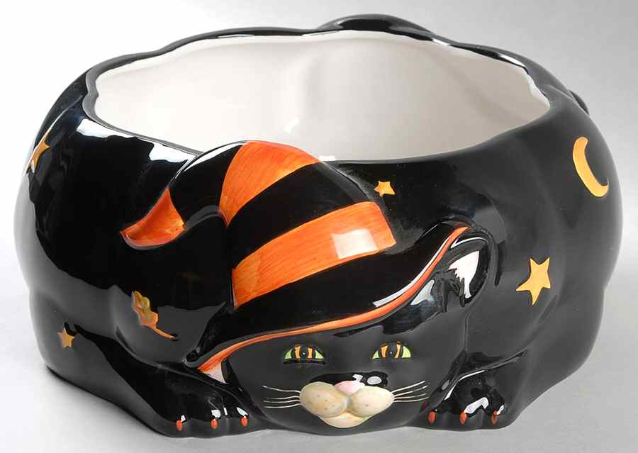 Black Cat Figural Candy Bowl by Certified International-1