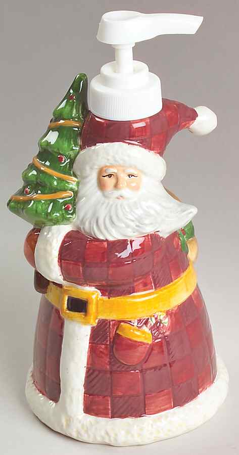Holiday Greeting (Red Trim) Sculpted Lotion Dispenser by Certified International-1