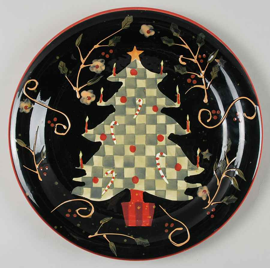 Holiday Greeting (Red Trim) Dinner Plate by Certified International-1
