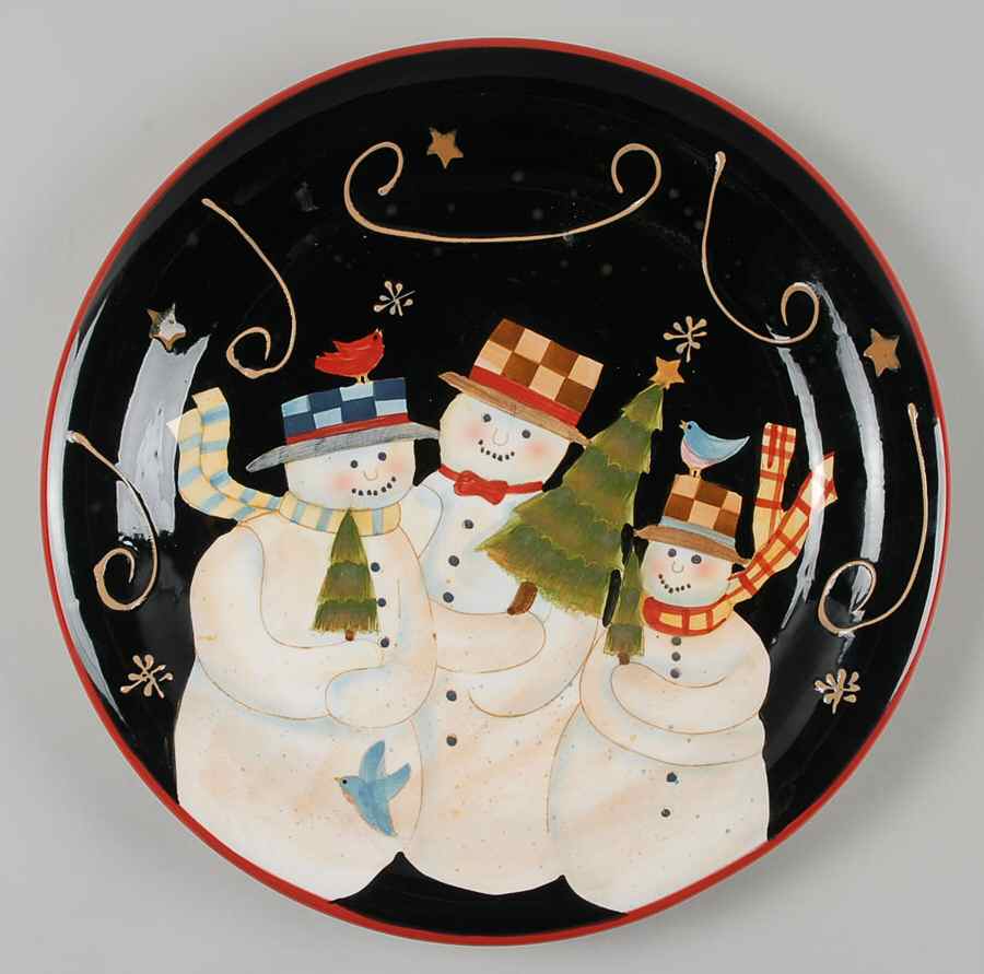 Holiday Greeting (Red Trim) Dinner Plate by Certified International-1