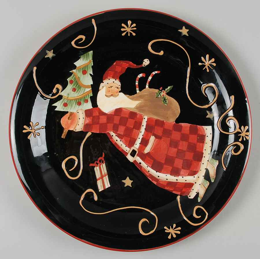 Holiday Greeting (Red Trim) Dinner Plate by Certified International-1