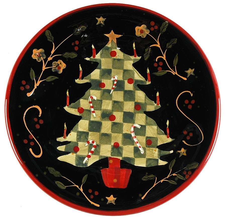 Holiday Greeting (Red Trim) Salad Plate by Certified International-1