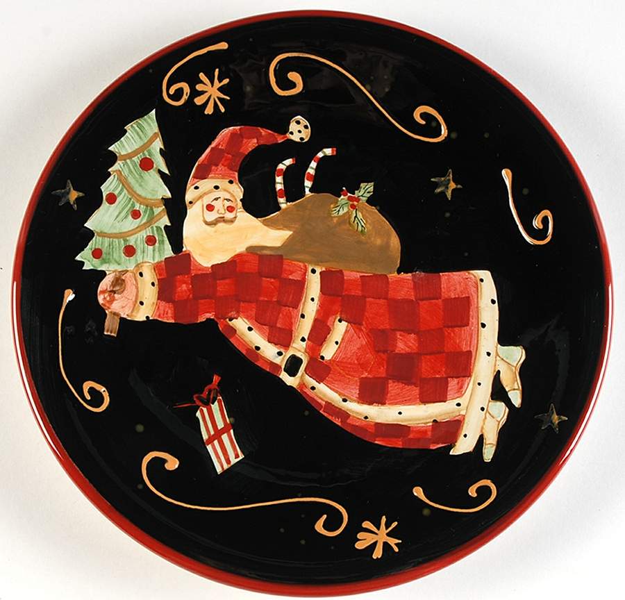 Holiday Greeting (Red Trim) Salad Plate by Certified International-1