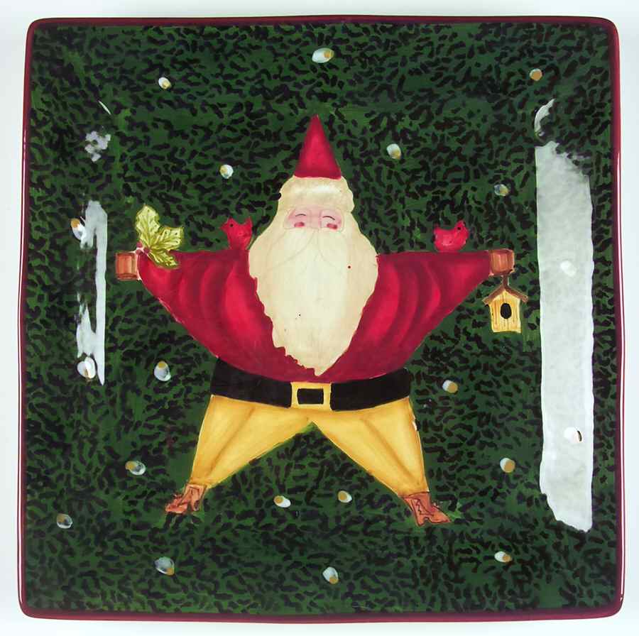 Star Santa 13" Square Serving Platter by Certified International-1