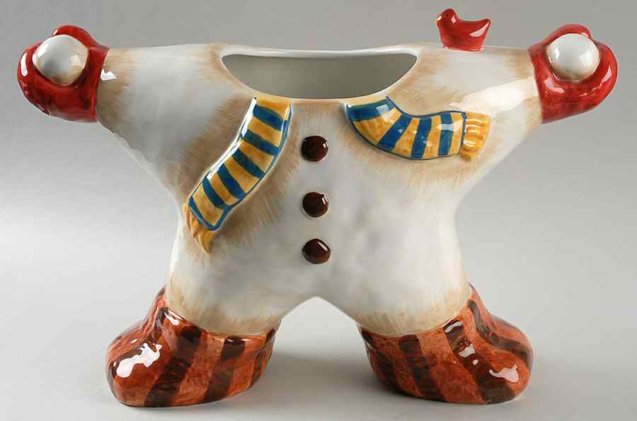 Star Snowman Figural Cookie Jar No Lid by Certified International-1