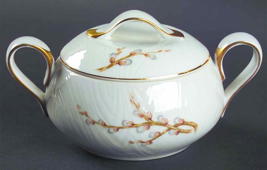 Brook Willow Sugar Bowl & Lid by Century China-1