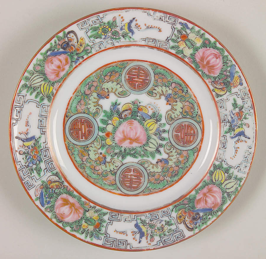 Rose Medallion (No People) Bread & Butter Plate by China (Made in China)-1