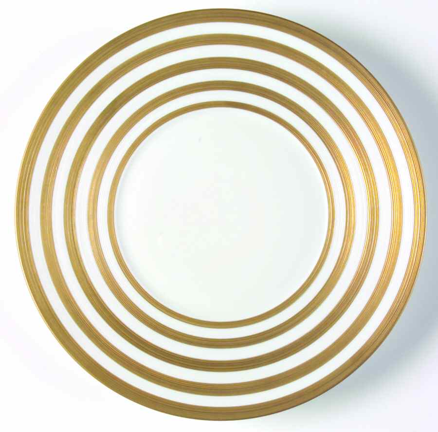 Raye or (Gold) Dinner Plate by Jean Louis Coquet-1