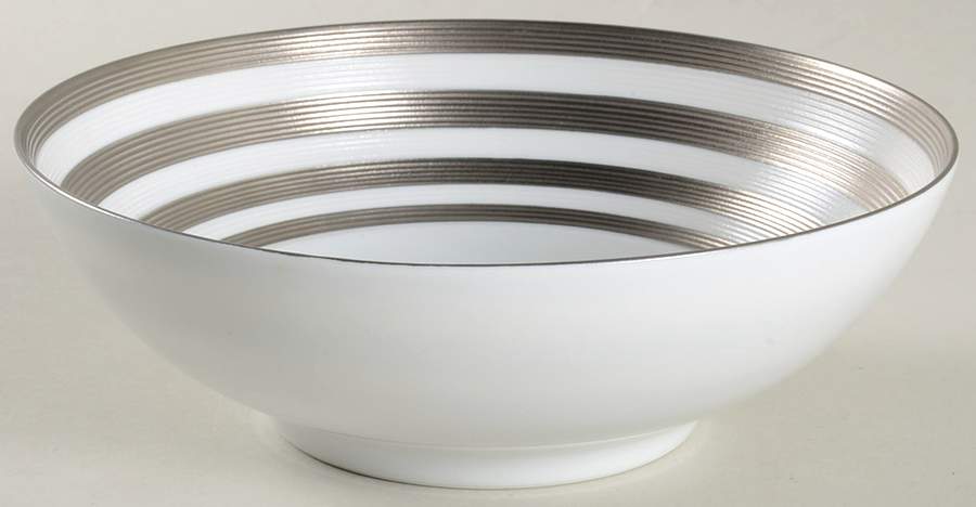 Raye Platine (Platinum) Coupe Cereal Bowl by Jean Louis Coquet-1