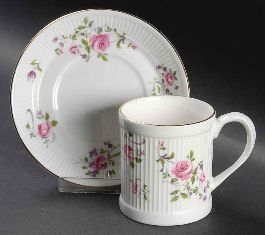 CRS114 Flat Cup & Saucer Set by Crown Staffordshire-1
