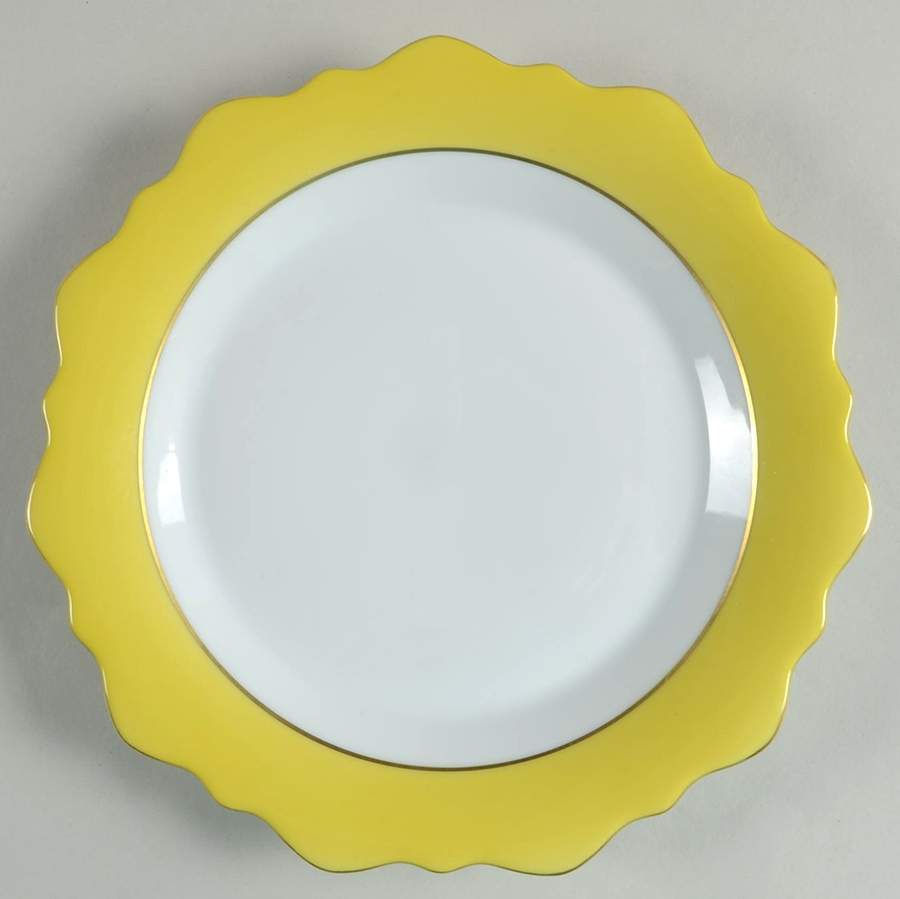 Samoa Anis (Bright Yellow) Salad/Dessert Plate by Jean Louis Coquet-1