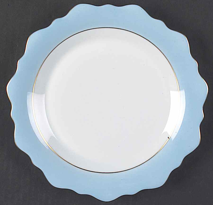 Samoa Light Blue (Bleu Pastel) Salad/Dessert Plate by Jean Louis Coquet-1