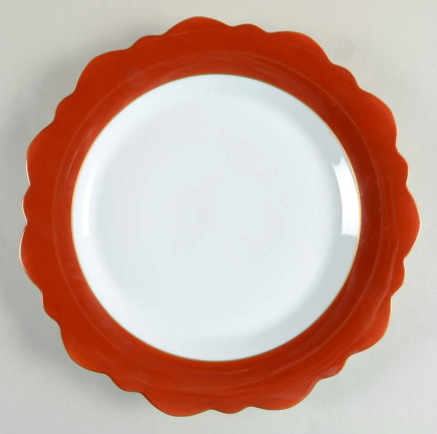 Samoa Rust (Feuille) 11" Chop Plate (Round Platter) by Jean Louis Coquet-1